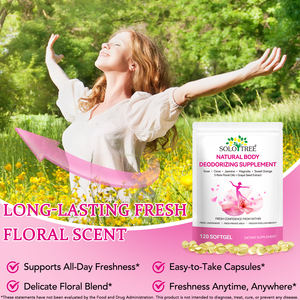 SOLOTREE Integratore Naturale Deodorante per il Corpo in Softgel, Profumo Floreale a Lunga Durata, Freschezza per Donne - Product Image 2