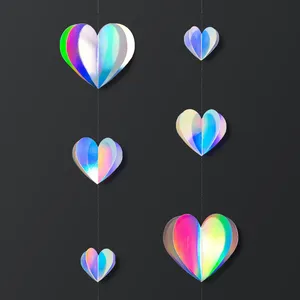 Khác Nhau lấp lánh Sao Dot vòng tròn hình dạng treo Đảng trang trí giấy long lanh Rose Gold tim vòng hoa - Product Image 4