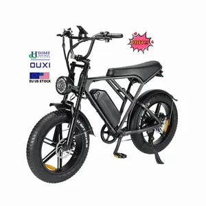 欧西H9 V8 2.0电动城市自行车带锂电池钢架盘式制动器脂肪轮胎自行车成人可用美国仓库
