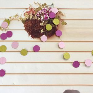 2m Long Paper Gold Glitter Dot Hanging Decoration for Kids Party Wedding Birthday - Product Image 2