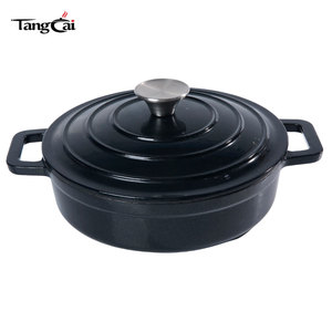 Marmite ronde en fonte émaillée de 24 cm pour fruits de mer, compatible induction, pour restaurants et fournitures de cuisine en gros - Product Image 4
