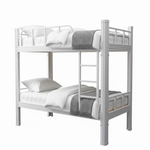 Moderna Litera Doble de Metal Negro sin Tornillos con Barandillas de Seguridad y Almacenamiento para Adultos, Hostales y <span class=keywords><strong>Dormitorios</strong></span> de <span class=keywords><strong>Adolescentes</strong></span> - Product Image 1