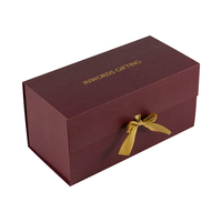 Boîte cadeau magnétique pliable avec logo personnalisé, boîte rigide en feuille d'or pour l'emballage de bijoux et de cosmétiques