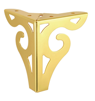 Pieds de meubles en fer ajourés à motif floral, supports décoratifs en métal, pièces de rechange pour canapé et table