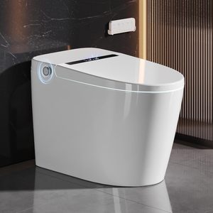 Commercial Smart Toilet Bowl Commode One-piece Water Closet Tankless Electric Bidet Intelligent Toilet For Apartment Bathroom