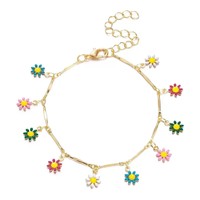 Echtes Moissanit Blumen-Glücksklee Trendiges 925 Sterling Silber Versilbertes Armband Hochzeitsgeschenk Schmuck
