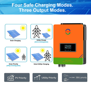 อินเวอร์เตอร์โซลาร์ไฮบริดแบบออนกริดและออฟกริด รุ่นล่าสุดปี 2024 ขนาด 3.6kw 4.2kw 6.2kw พร้อมระบบ MPPT และเอาต์พุต AC สำหรับบ้าน - Product Image 5