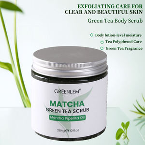 Exfoliante Facial y Corporal Refrescante y Exfoliante de Té Verde Matcha con Menta, con Aceite de Menta para una Piel Suave - Product Image 2