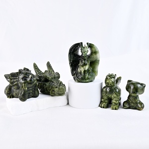 Hand Carved Mixed Crystal Small Crystal Figurine Natural <strong>Stone</strong> Xiuyan <strong>Jade</strong> Elephant Dragon Crystal Statue - Product Image 2