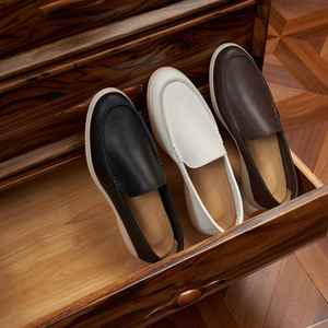 British Handmade Men's Loafers LP Lace-Up <b>Pointed</b> <b>Toe</b> <b>Flat</b>-Soled Loafers Office & Career Anti-Slip Breathable Lightweight - Product Image 3