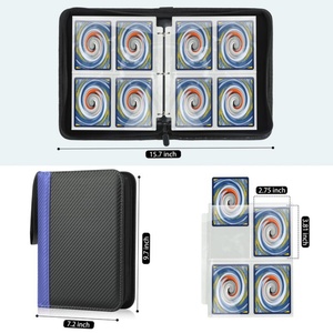 Wholesale Manufacturer Customized 12 Pocket Credit <b>Card</b> Pu Leather Button <b>Card</b> <b>Binder</b> with 35mm Thickness - Product Image 4