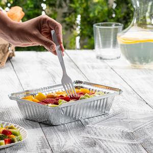 Factory Price Disposable Aluminum Foil Trays for <b>Takeaway</b> Rectangle <b>Container</b> with Paper/Plastic Lids - Product Image 4