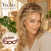 Nouveau modèle de bandeau en acétate YuAo - Bandeau élégant, polyvalent, rétro, de haute qualité, unisexe, couleurs unies/dégradées pour une utilisation décontractée ou en soirée