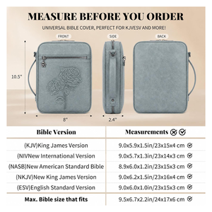 Couverture en cuir personnalisée en gros avec gaufrage de versets bibliques pour les croyants, pour porte-Bible de grande taille standard - Product Image 3