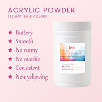 Poudre acrylique professionnelle 660g, 132 couleurs, en vrac, transparente, nude, rose, pour extension d'ongles