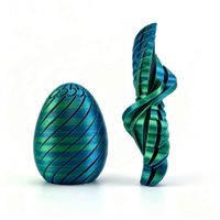 Premium PLA 3D Printed Spiral Fidget Egg Multi-Color Options Articulated Design Novelty Desk Ornament OEM/ODM Available