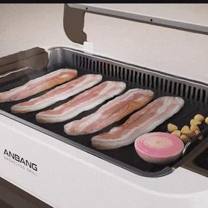 Электрический гриль-шашлычница ANBANG с функцией отвода жира, бытовая, для барбекю, большая, 1200 Вт+ - Product Image 4