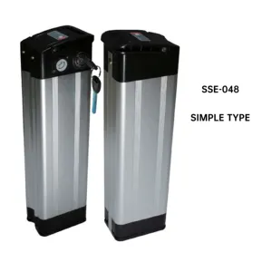 48v Lithium Ion Electric Bicycle Narrow Silver Fish 18650 Ebike Battery 36v For Ebike E Bike Battery