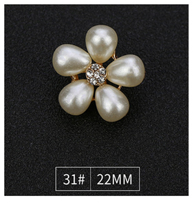 Hàn Quốc Phiên Bản Mới Ngọc Trai Nút Trang Trí Phụ Kiện Cho Phụ Nữ Nhỏ Khoan Trâm Thân Thiện Với Môi Kim Loại Trang Trí Thạch - Product Image 6