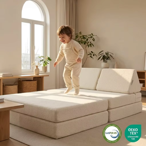 Disian Fantastic Factory Corduroy Modular <b>Sofa</b> for Toddlers Comfortable Soft <b>Play</b> Couch Indoor - Product Image 2