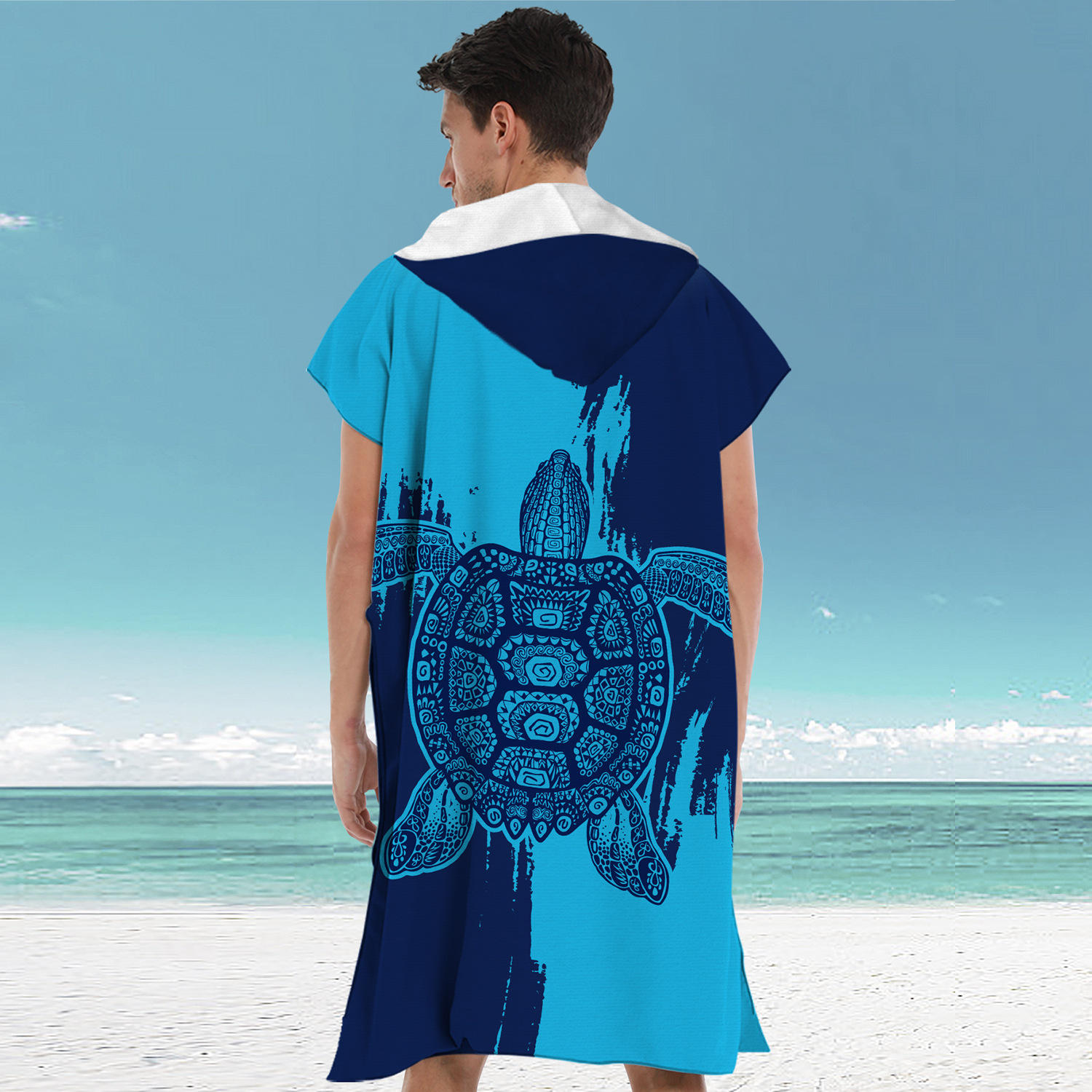 Pullover-blue sea turtle