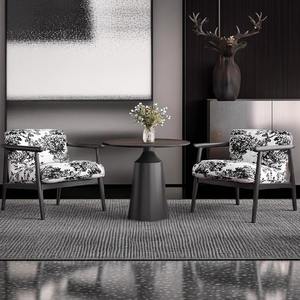 Ensemble de chaises de réception design minimaliste, fauteuil en velours vert avec table ronde pour café, salon ou espace de réunion - Product Image 3