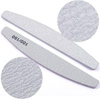 Lime à ongles professionnelle réutilisable double face (grain 100/180) – Outil de manucure pour la maison et le salon