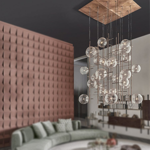Design moderno su misura globo di vetro Bolle Tela luce pendente per ristorante Hotel centro commerciale - Product Image 3
