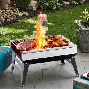 Folding Outdoor Barbecue <strong>Charcoal</strong> <strong>Grill</strong> Portable BBQ <strong>Grill</strong> Lightweight <strong>Grill</strong> For Camping Picnics Garden Beach Party - Product Image 6