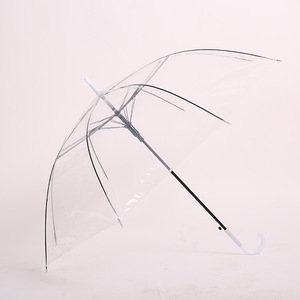Paraguas Transparente POE de 8 Varillas con Mango de Gancho, Personalizable con Logotipo, Precio al por Mayor, Económico, para la Temporada de Lluvia, Regalo Promocional - Product Image 6