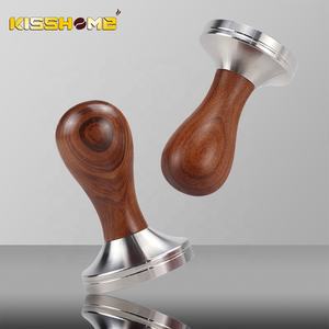 Herramientas <span class=keywords><strong>Barista</strong></span> 51mm 53mm 58mm mango de madera café en polvo prensa Espresso Maker accesorios Base plana café Tamper - Product Image 3