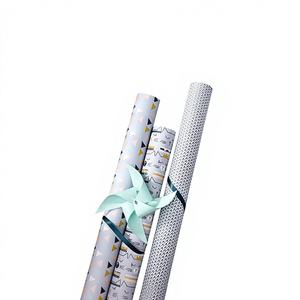 Papier d'emballage d'anniversaire de qualité de la série Frosted Kitten, nouveau papier cadeau jetable pour emballage artistique 43x300cm, qualité supérieure - Product Image 1