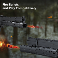 14014 Pistola de Bloques Lanza Granadas para Adultos Ensamblaje de Alta Dificultad Arma de Fuego Equipo para Juego de Disparos Modelos de Armas de Fuego