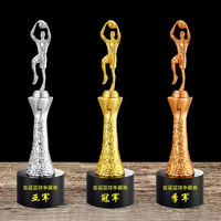 Trophée de l'événement sportif Crystal Metal Crafts Trophée et médailles de basket-ball en verre de résine Trophées de cristal en métal Mvp