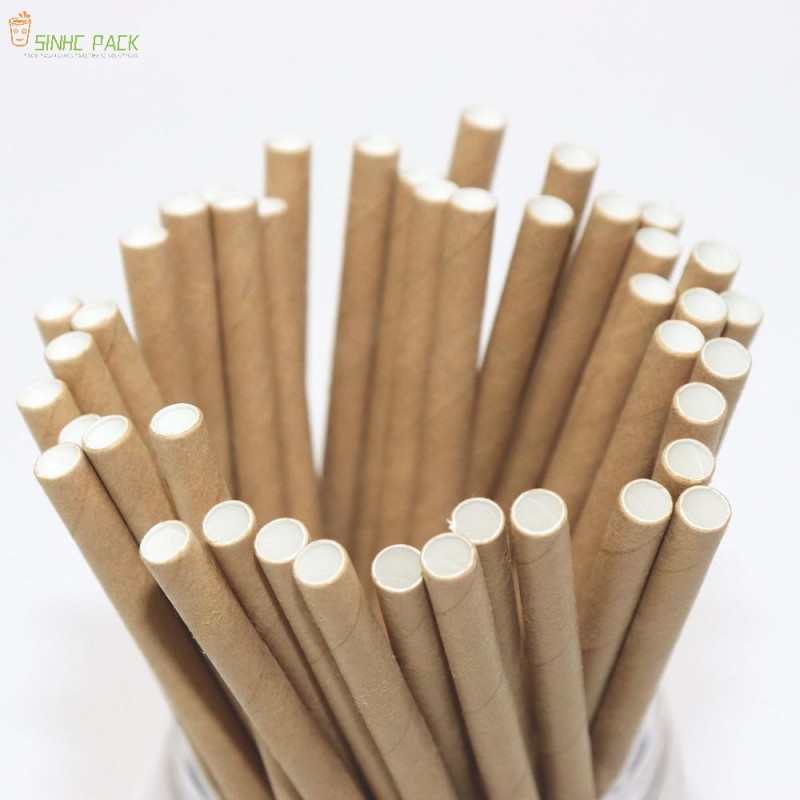 Eco Friendly Pink Paper Drinking Straw Pipe Long Paper Straws White Paper Straw