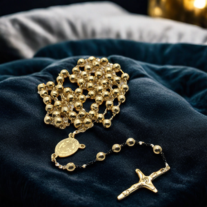 <span class=keywords><strong>Collana</strong></span> <span class=keywords><strong>Rosario</strong></span> <span class=keywords><strong>in</strong></span> Acciaio Inossidabile con Croce da 6mm Gioiello Oro e <span class=keywords><strong>Argento</strong></span> con Tecnica di Incastonatura a Griffe per Anniversari - Product Image 2