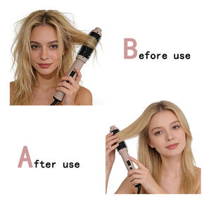 Styler électrique multifonctionnel rose, chauffe rapidement en 15 minutes, moteur AC, fer à friser et à lisser filaire - Product Image 5