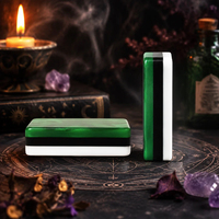 Jeu de tuiles de Mahjong américain 160 pièces en acrylique premium, tuiles de Mahjong Halloween, le Grimoire de la Sorcière, cadeaux chics pour soirées jeux