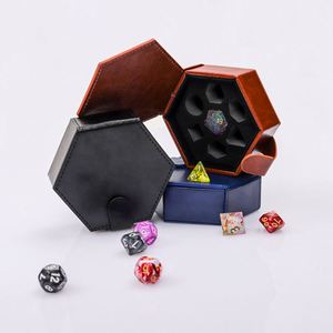 Sac de rangement en cuir pour jeu de table Dungeons & Dragons, boîte à dés moderne et simple avec cordon de serrage, couvercle pliable, organisateur portable - Product Image 4