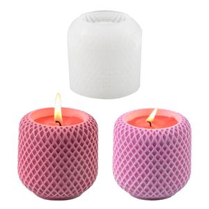 Moule en silicone pour bougie en <span class=keywords><strong>cire</strong></span> de soja en béton Twller, moule en silicone pour gypse, moule en silicone pour bougie en maille irrégulière, moule en silicone pour résine époxy - Product Image 3