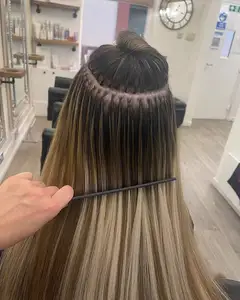 Rohes Keratin i spitze menschliche Haarverlängerungen 100% Remy itip menschliche Haarverlängerung doppelt gezeichnet i spitze Haarverlängerungen großhandel