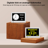 Horloge contre la démence pour personnes âgées, horloge numérique de 7 "avec date et jour de la semaine, heure d'arrivée automatique, grand calendrier non abrégé, réveils