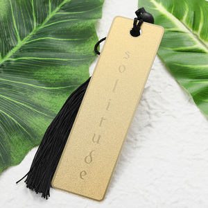 High Quality <strong>Bookmarks</strong> Custom Gold Plated <strong>Metal</strong> <strong>Bookmarks</strong> Simple Zinc Alloy Flat 3D <strong>Bookmark</strong> with Chain - Product Image 1