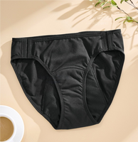 Culotte d'époque anti-fuite à 5 couches 3XL noire unique pour femmes