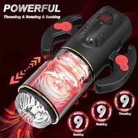 Masturbateur masculin automatique à succion rotative télescopique, texture 3D réaliste, gobelet de masturbation avec sons, jouet sexuel pour hommes