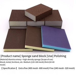 Bloc de ponçage <span class=keywords><strong>à</strong></span> grains grossiers, moyens et fins pour le travail du bois, les cloisons sèches, le métal, <span class=keywords><strong>éponge</strong></span> lavable et réutilisable pour l'élimination de la rouille et le polissage - Product Image 2