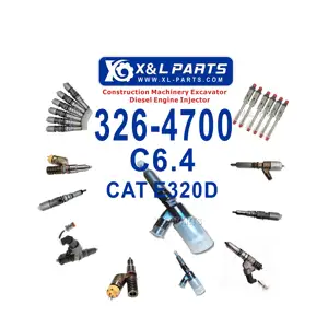 Injektor bahan bakar ekskavator 320D CAT buatan Tiongkok 326-4700 3264700 injektor C6.4 untuk injektor bahan bakar mesin ekskavator ulat