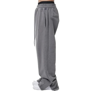 Fournisseur de vêtements de rue, ensembles de survêtements en molleton délavé à l'acide, sweats à capuche zippés, ensembles de survêtements, molleton délavé à l'acide, patchs déchirés, pantalons de survêtement évasés, joggers - Product Image 4