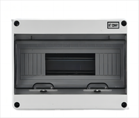Caja de Distribución Eléctrica Impermeable para Exteriores IP65 de Plástico ABS, Panel de Interruptores MCB, Caja de Distribución Montada en Pared HT 2/3/5/8/12/15/18/24 Vías