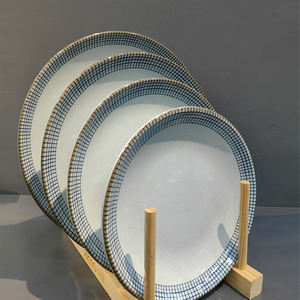 <span class=keywords><strong>Vajilla</strong></span> de <span class=keywords><strong>Melamina</strong></span> Plástica con Diseño de Cuadros Azules de 11 Pulgadas, Ecológica, <span class=keywords><strong>Apta</strong></span> <span class=keywords><strong>para</strong></span> Lavavajillas y <span class=keywords><strong>Microondas</strong></span>, Libre de BPA, <span class=keywords><strong>para</strong></span> Reuniones y Hogar - Product Image 3